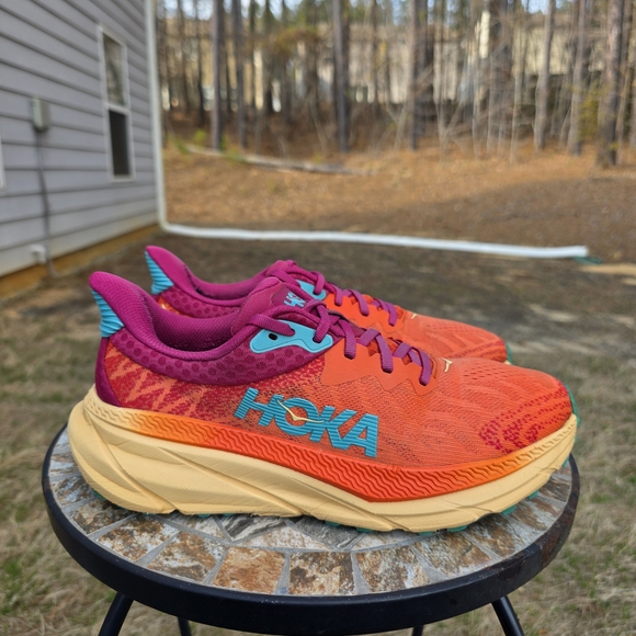Hoka One One Shoes - Hoka Challenger ATR 7 1134498 FCJB Flame Cherry Trail Running Shoes Women Sz 9 B